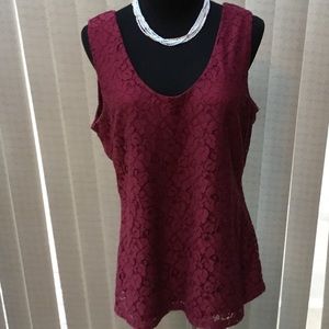 Wine Lace Tank